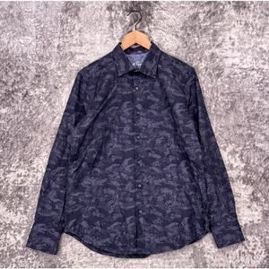 Robert Graham Shirt Small Mens Junk Yard Jacquard Car Motorcycle Classic Fit